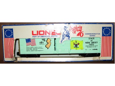 Lionel Spirit of 76 New Jersey Box Car